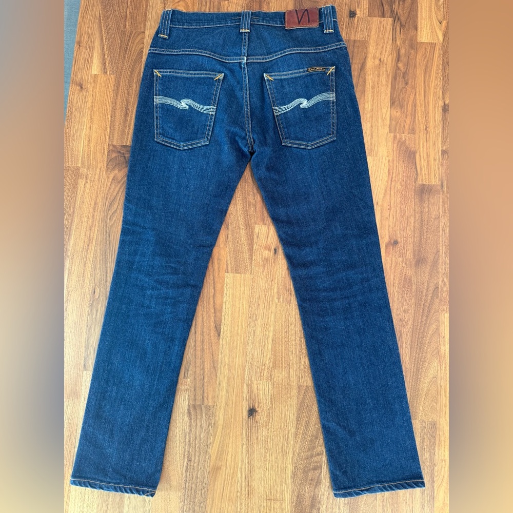 Men’s Nudie Blue Washed Skinny Jeans - Size 30x30